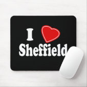 Tapis De Souris J'aime Sheffield (Avec souris)