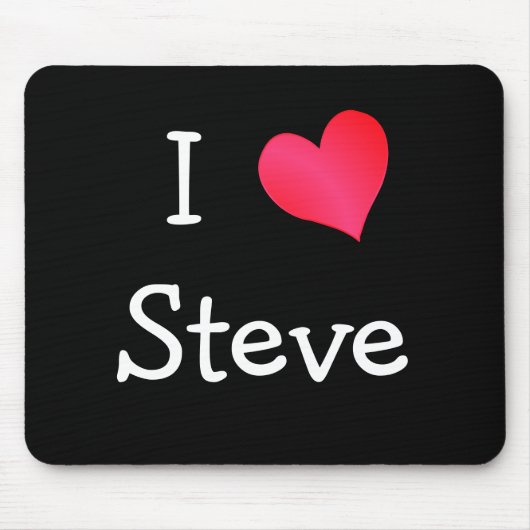 Tapis De Souris J'aime Steve (Devant)