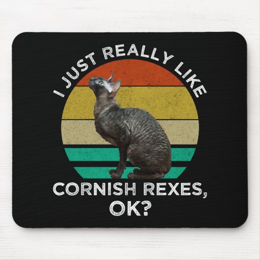 Tapis De Souris J'aime vraiment beaucoup les Cornish Rex, OK ? (Devant)