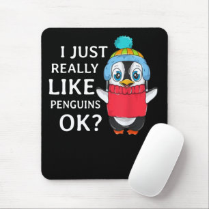 Tapis De Souris J'aime vraiment bien les pingouins