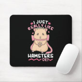 Tapis De Souris J'Aime Vraiment Les Hamsters (Avec souris)
