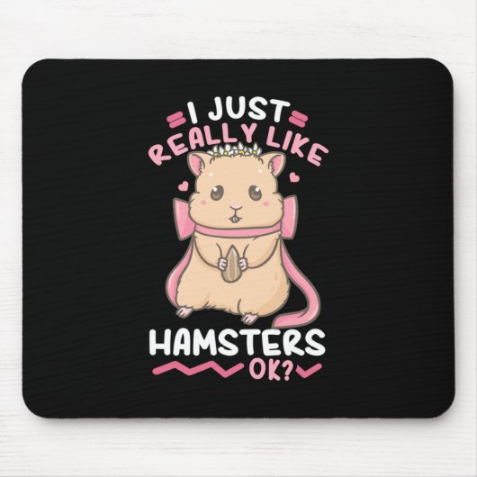 Tapis De Souris J'Aime Vraiment Les Hamsters (Devant)