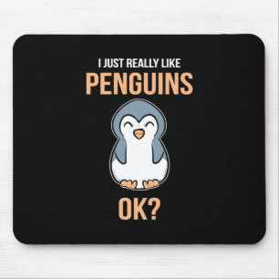 Tapis De Souris J'Aime Vraiment Penguin