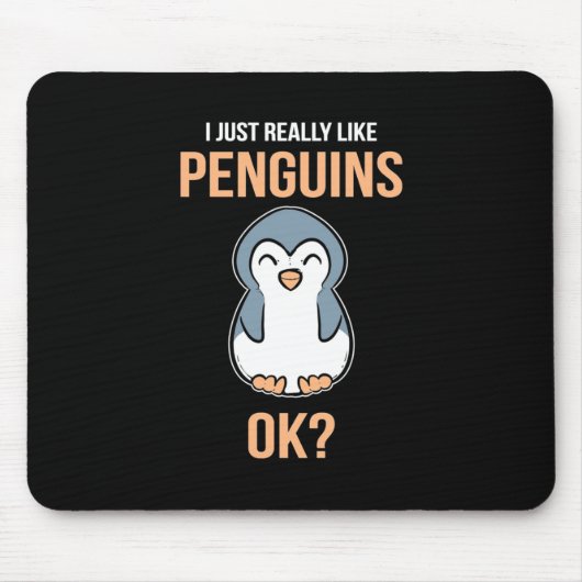 Tapis De Souris J'Aime Vraiment Penguin (Devant)