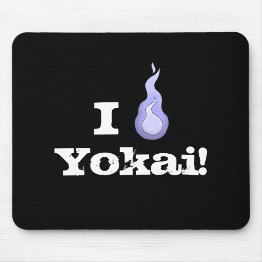 Tapis De Souris J'Aime Yokai ! Hitodama Fireball (Devant)