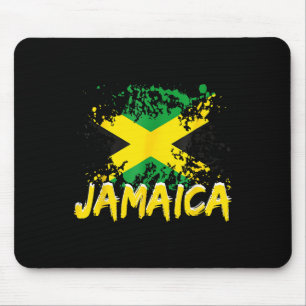 Tapis De Souris Jamaica Retro Vintage Watercolors Sport Jamaican F