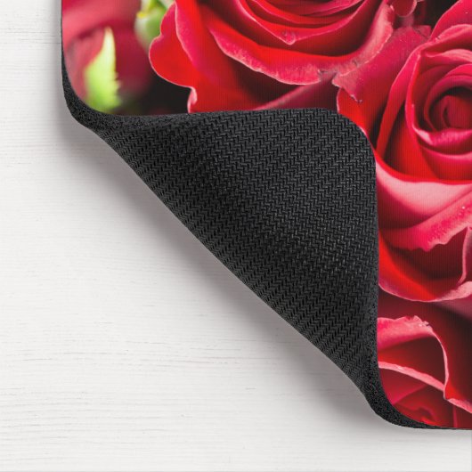 Tapis De Souris Jamais Assez Fleurs De Rose Rouge (Coin)