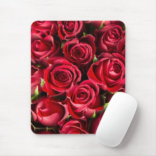 Tapis De Souris Jamais Assez Fleurs De Rose Rouge (Avec souris)