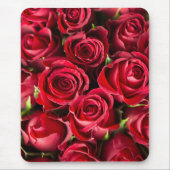 Tapis De Souris Jamais Assez Fleurs De Rose Rouge (Devant)
