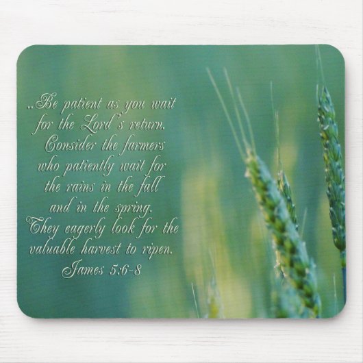 Tapis De Souris James 5:6-8 Persévérance Inspiration (Devant)