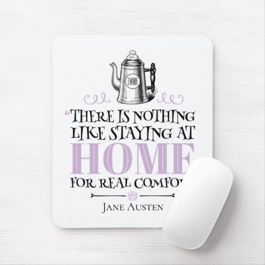 Tapis De Souris Jane Austen - Séjour à la maison - Café Pot (Avec souris)