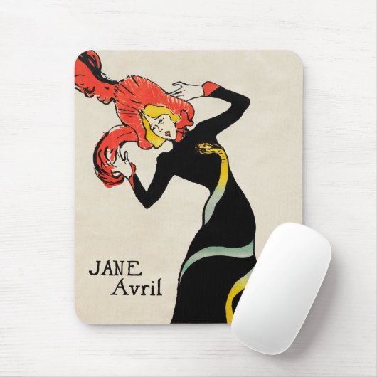 Tapis De Souris Jane Avril de la danseuse Art nouveau par Toulouse (Avec souris)