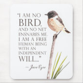Tapis De Souris Jane Eyre - I Am No Bird - Brown Bird (Devant)