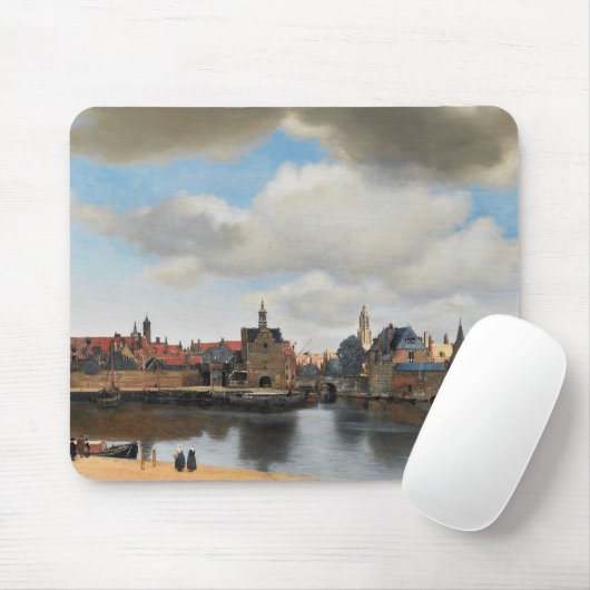Tapis De Souris Janv. Vermeer - vue sur Delft (Avec souris)