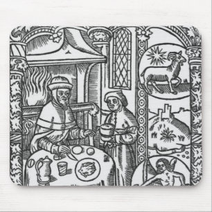 Tapis De Souris Janvier, du "DES Bergers d'Almanach", 1491