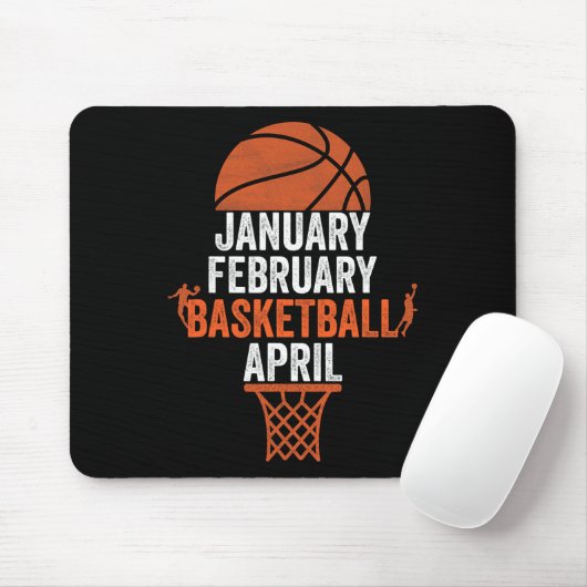Tapis De Souris Janvier Février Basket-ball Avril Collège Mars Ba (Avec souris)