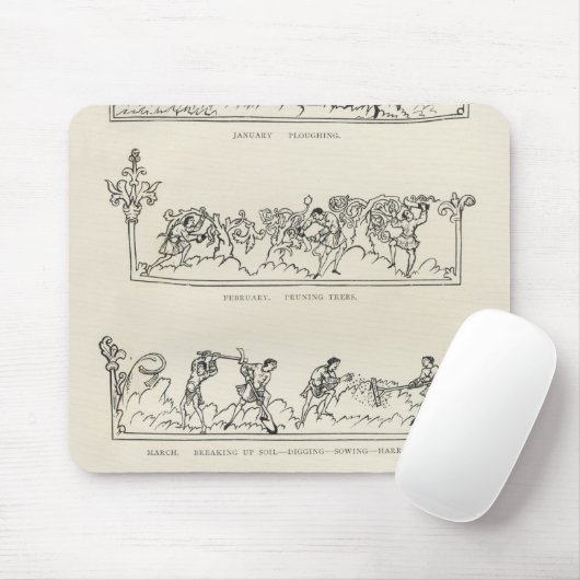 Tapis De Souris Janvier, février, mars avril, Jules (Avec souris)