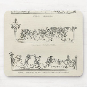 Tapis De Souris Janvier, février, mars avril, Jules