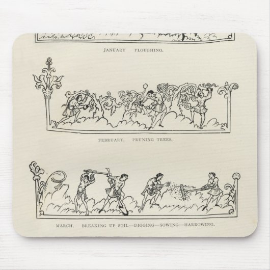 Tapis De Souris Janvier, février, mars avril, Jules (Devant)