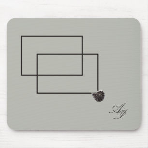 Tapis De Souris Japandi mer vie côtière beige neutre monochrome