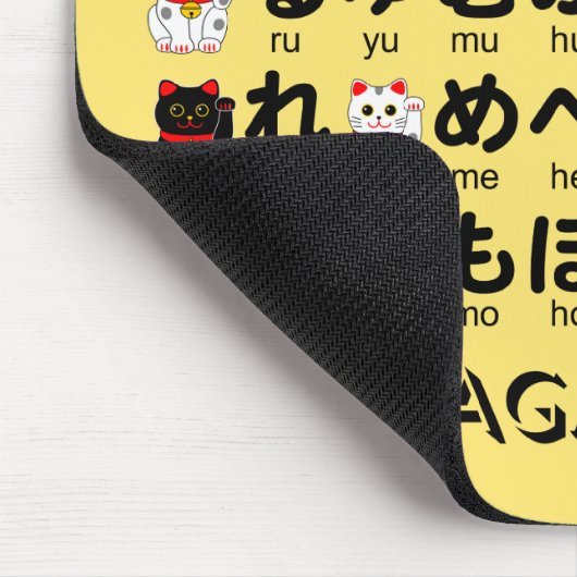 Tapis De Souris Japanese Hiragana table (Lucky Cat) (Coin)