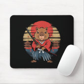 Tapis De Souris Japanese Samurai Capybara  (Avec souris)