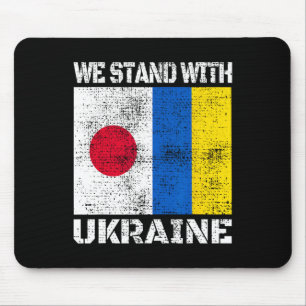 Tapis De Souris Japon Drapeau Ukrainien de soutien Nous sommes ave