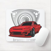 Tapis De Souris Japon Rotary Mazda RX7 BRAAP (Avec souris)