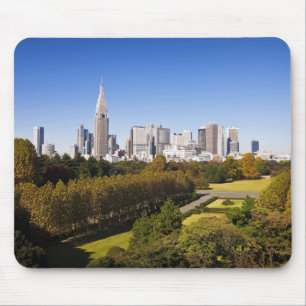 Tapis De Souris Japon. Tokyo. Skyline du quartier de Shinjuku et