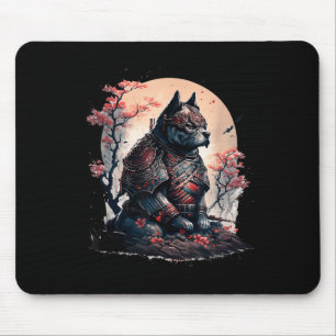 Tapis De Souris Japonais Samurai Ninja Chien Tatouage Graphique Po