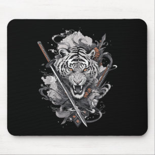 Tapis De Souris Japonais Samurai Ronin épée Katana Japon Tiger Ta