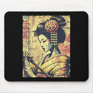 Tapis De Souris Japonaise Hipster Geisha Katana Femmes Vintages