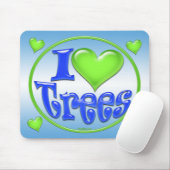 Tapis De Souris J'arbres d'amour Mousepad (Avec souris)