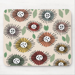 Tapis De Souris Jardin aux fleurs de Scandi