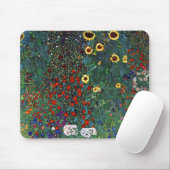 Tapis De Souris Jardin aux fleurs Gustav Klimt (Avec souris)