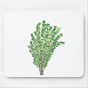 Tapis De Souris Jardin botanique rustique cuisine herbes thym