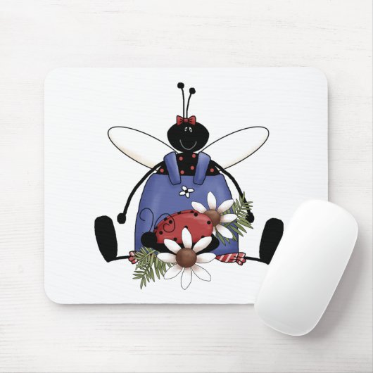Tapis De Souris Jardin de coccinelle (Avec souris)