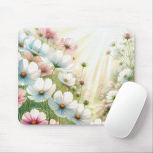 Tapis De Souris Jardin de cosmos ensoleillé