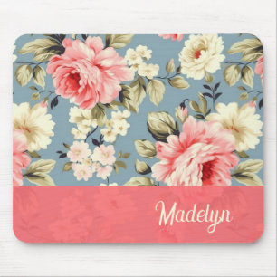 Tapis De Souris Jardin de Cottage Français Floral Chic Shabby