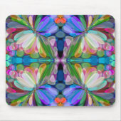 Tapis De Souris Jardin de Fleur sauvage de libellules Abstrait Flo (Devant)