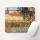 Tapis De Souris Jardin de fleurs par Vincent van Gogh (Avec souris)