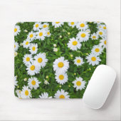 Tapis De Souris Jardin de marguerite d'été blanc (Avec souris)