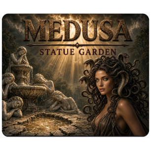Tapis De Souris Jardin de statues de Méduse Dark Realism