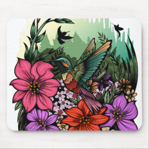 Tapis De Souris Jardin des colibris
