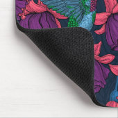 Tapis De Souris Jardin des colibris en violet et bleu (Coin)