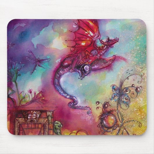 TAPIS DE SOURIS JARDIN DES OMBRES PERDUES - FLYING RED RAGON (Devant)
