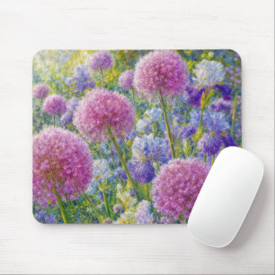 Tapis De Souris Jardin d'été d'Allium et d'Iris