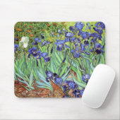 Tapis De Souris Jardin d'Irises Paysage Vincent van Gogh (Avec souris)