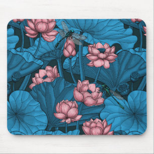 Tapis De Souris Jardin du lotus nocturne