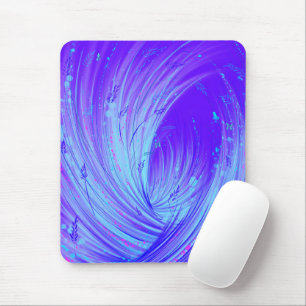 Tapis De Souris Jardin enchanté bleu violet Abstrait